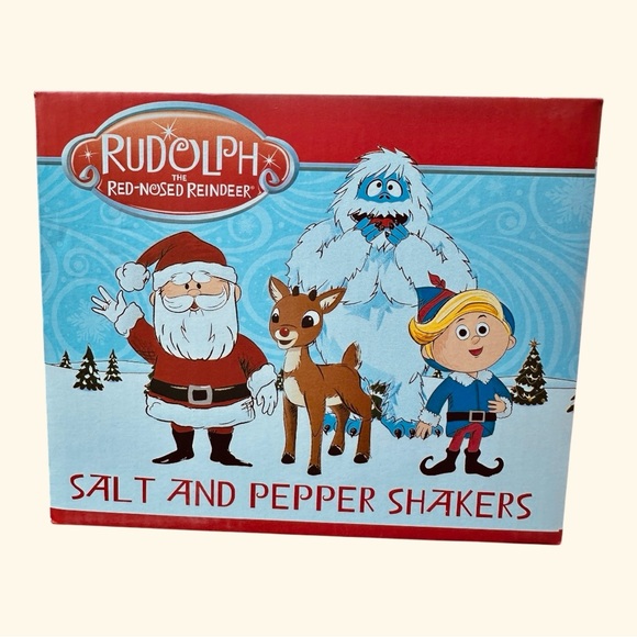 NEW Rudolph The Red Nose Reindeer and Santa Salt & Pepper Shakers 2024 - Picture 2 of 3
